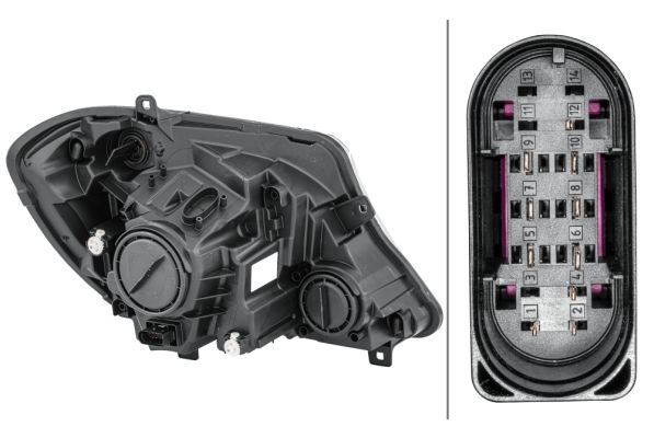 Hella Left Headlight for Mercedes-Benz, OEM quality, OEM 9068202361 - View 2