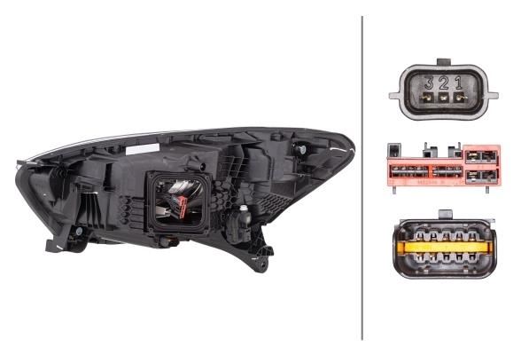 Renault Captur Right Headlight, Hella OEM, OEM 260103415R - View 2