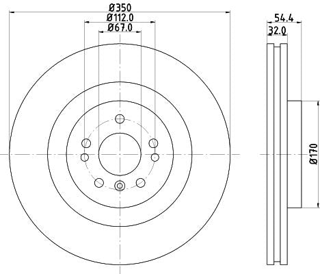 Hella Brake Disc for Mercedes-Benz, OEM quality, OEM 1664210712 - View 3