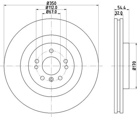 Hella Brake Disc for Mercedes-Benz, OEM quality, OEM 1664210712 - View 3