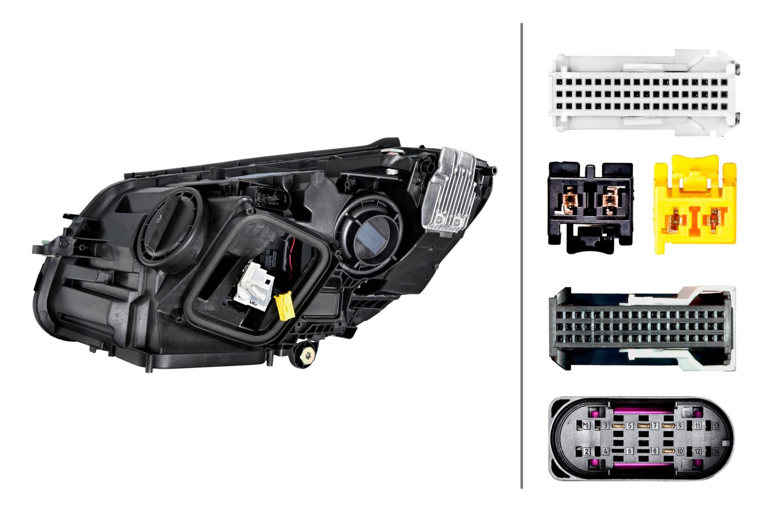 Hella LED Right Headlight for Mercedes-Benz, OEM quality, OEM 205 906 18 06 - View 6
