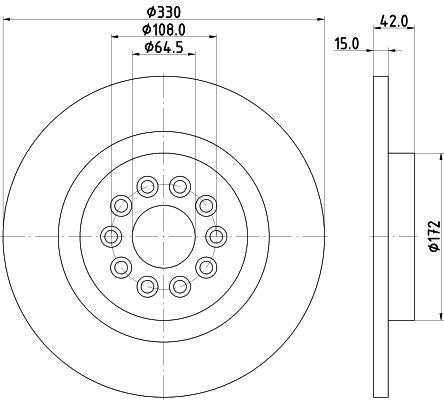 Jaguar XJ Brake Disc, Hella OEM, OEM C2C8356 - View 2