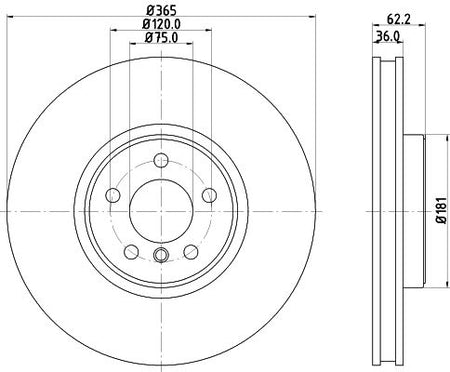 Hella Brake Disc for BMW, OEM quality, OEM 34116771982 - View 2