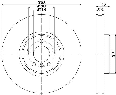 Hella Brake Disc for BMW, OEM quality, OEM 34116771982 - View 2