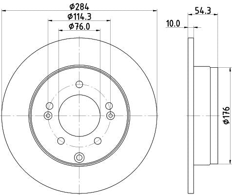 Hella Brake Disc for Hyundai & KIA, OEM quality, OEM 584113K100 - View 2