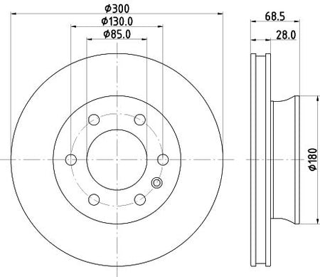 Hella Brake Disc for Mercedes-Benz, OEM quality, OEM 9064210112 - View 5