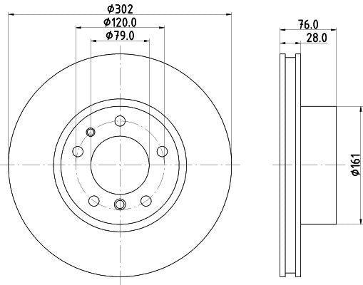 Hella Brake Disc for BMW, OEM quality, OEM 1155322 - View 2
