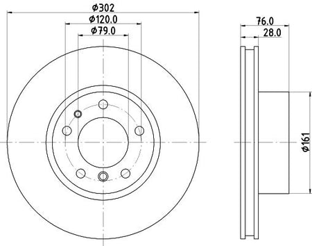 Hella Brake Disc for BMW, OEM quality, OEM 1155322 - View 2