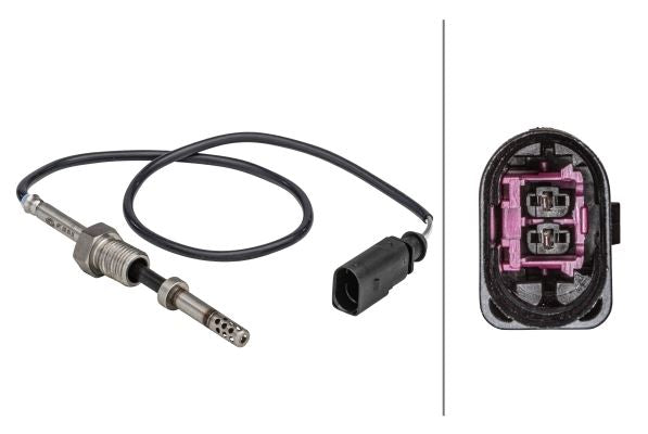Hella Exhaust Gas Temperature Sensor for Volkswagen, OEM quality, OEM 070906088, MPN 6PT 358 181-291