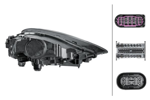 Porsche Cayenne Left Headlight, Hella OEM, OEM 9Y0 941 035 K - View 3