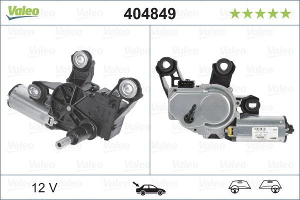 Valeo Rear Wiper Motor for Seat & Volkswagen, OEM quality, OEM 7M3955711A, MPN 404849
