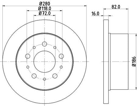 Hella Brake Disc for FIAT, Peugeot & more, OEM quality, OEM 1607880480 - View 3