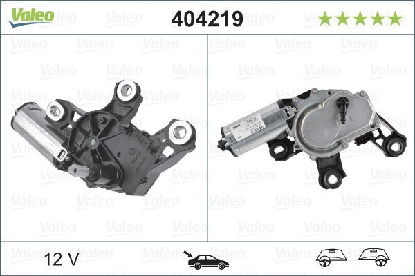 Valeo Rear Wiper Motor for Audi & Seat, OEM quality, OEM 6X0955711C, MPN 404219