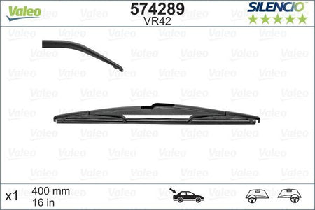 Peugeot 207 Rear Wiper Blade, Valeo OEM, OEM 642397, MPN 574289