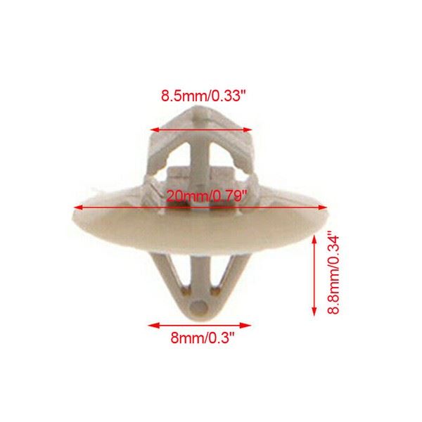 Body Panel Trim Clip - for Nissan & Vauxhall - OEM 41091250 | Eurowagens - View 12