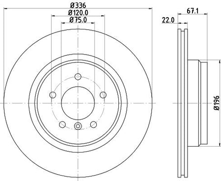 Hella Brake Disc for BMW, OEM quality, OEM 34216764655 - View 3