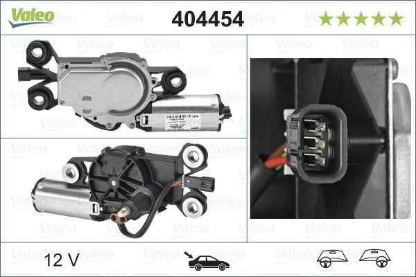 Valeo Rear Wiper Motor for Smart, OEM quality, OEM 614V013000, MPN 404454