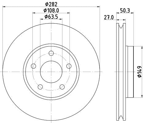 FORD Focus IV Brake Disc, Hella OEM, OEM 2208066 - View 3