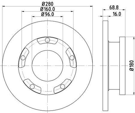 Hella Brake Disc for FORD, OEM quality, OEM 1371421 - View 3