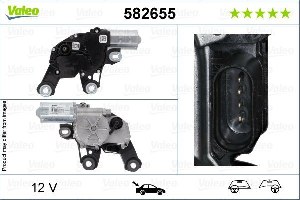 Valeo Rear Wiper Motor for Audi, OEM quality, OEM 4M0955711A, MPN 582655