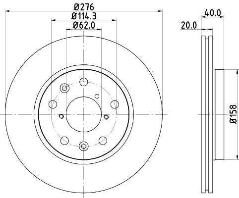 Suzuki Swift III Brake Disc, Hella OEM, OEM 5525062820 - View 4