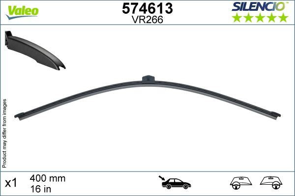 Valeo Rear Wiper Blade for Mercedes-Benz & Audi, OEM quality, OEM 4G9955425, MPN 574613