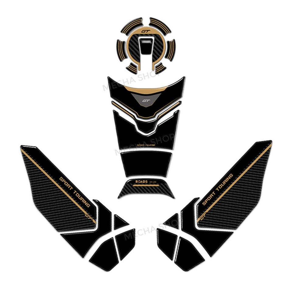 Full Tank Pad Protector Kit Black Gold - for Yamaha | Eurowagens