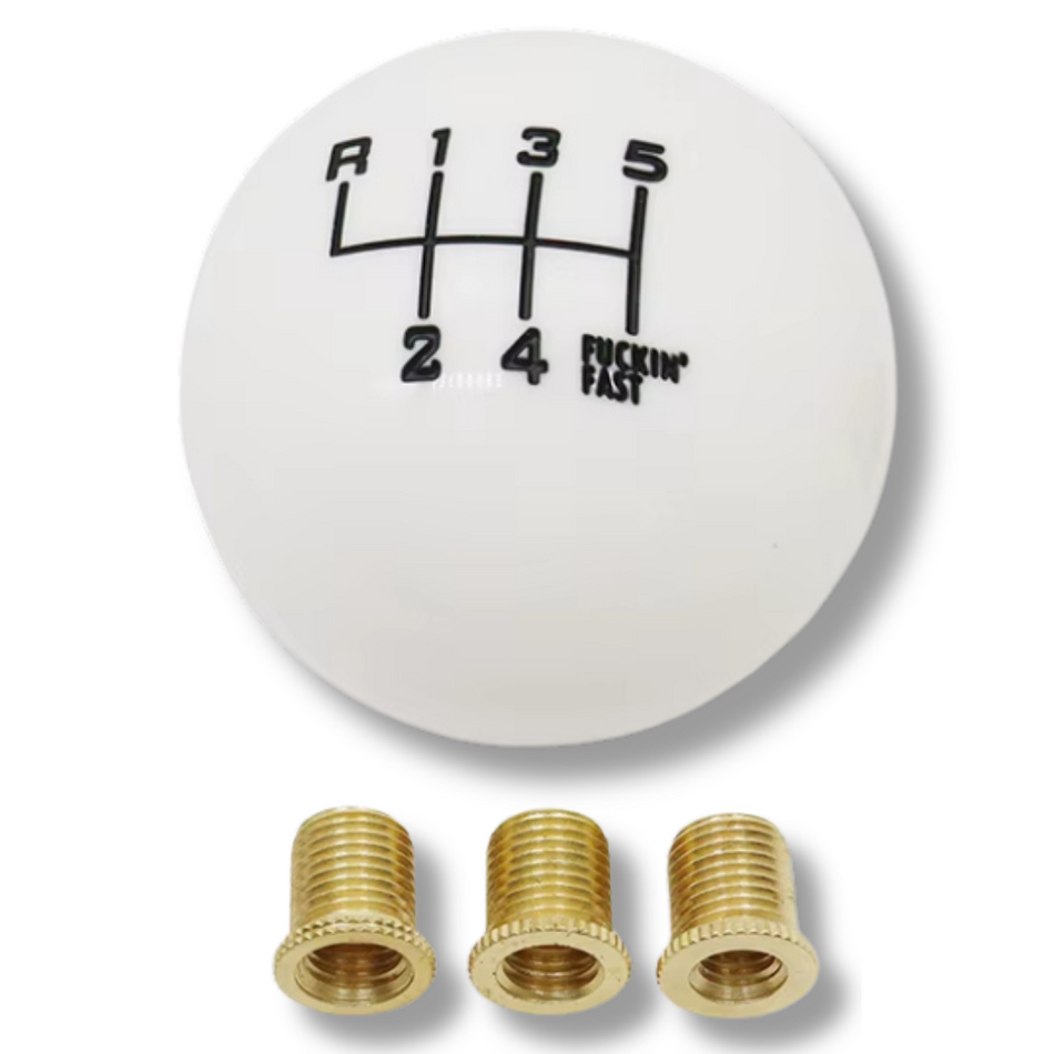 White Gear Shift Knob | Eurowagens