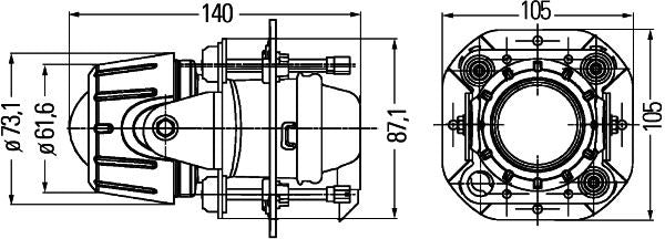 E.go Life Front Fog Light | Hella OEM E00000133975 - View 2
