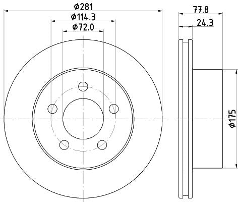 Hella Brake Disc for JEEP, OEM quality, OEM 09990510 - View 2