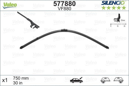 Audi A2 Front Wiper Blade, Valeo OEM, OEM 8Z1955425F - View 3