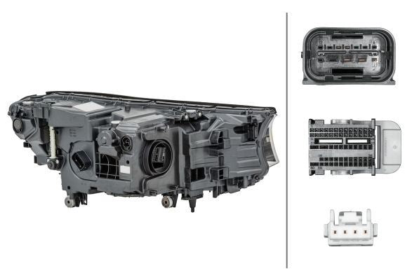 BMW 7 Series Left Headlight, Hella OEM, OEM 63117408717 - View 4