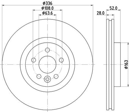 Hella Brake Disc for Volvo, OEM quality, OEM 30769057 - View 3