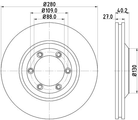 Hella Brake Disc for Isuzu & Chevrolet, OEM quality, OEM 8972382730 - View 3