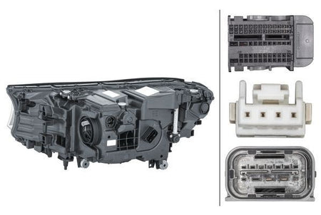 BMW 7 Series Right Headlight, Hella OEM, OEM 63117408714 - View 4