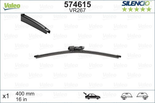 Valeo Rear Wiper Blade for Skoda, Seat & more, OEM quality, OEM 3T9955425 - View 3