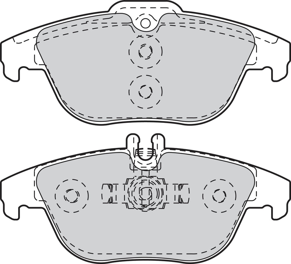 Valeo Rear Brake Pad Set for Mercedes-Benz, OEM quality, OEM 0054200720, MPN 302121