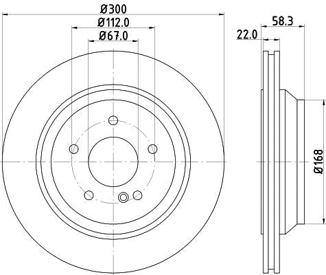 Hella Brake Disc for Mercedes-Benz, OEM quality, OEM 2214231212 - View 2