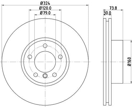 Hella Brake Disc for BMW, OEM quality, OEM 0392525 - View 2