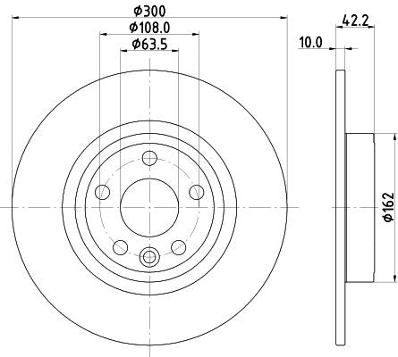 Land Rover Discovery Sport Brake Disc, Hella OEM, OEM LR061388 - View 4