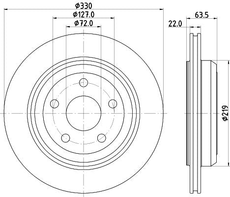 JEEP Grand Cherokee IV Brake Disc, Hella OEM, OEM 68035022AB - View 4