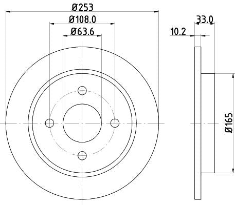 Hella Brake Disc for FORD & Ford Australia, OEM quality, OEM 1073756 - View 4