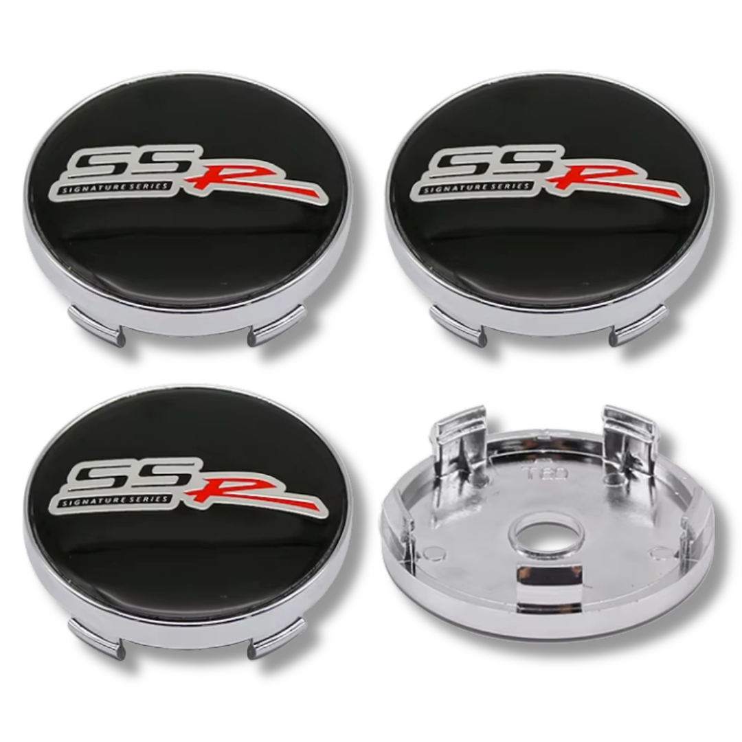 Chevrolet 60mm Black plastic Centre Caps Set, set of 4, OEM 96452311