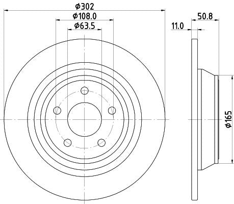 FORD Mondeo V Saloon Brake Disc, Hella OEM, OEM 2016293 - View 2