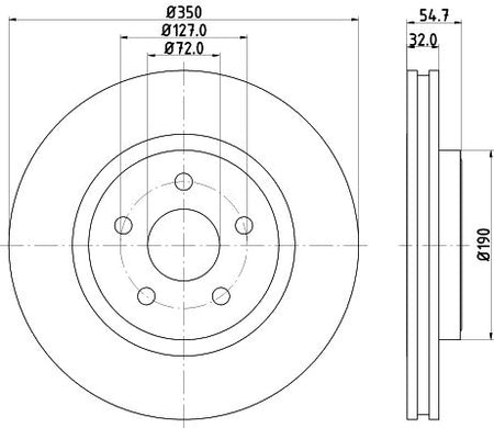 Hella Brake Disc for JEEP & Dodge, OEM quality, OEM 2AMV5012AD - View 2
