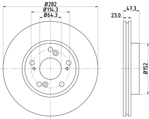 Hella Brake Disc for Honda, OEM quality, OEM 45251S7AN10 - View 3