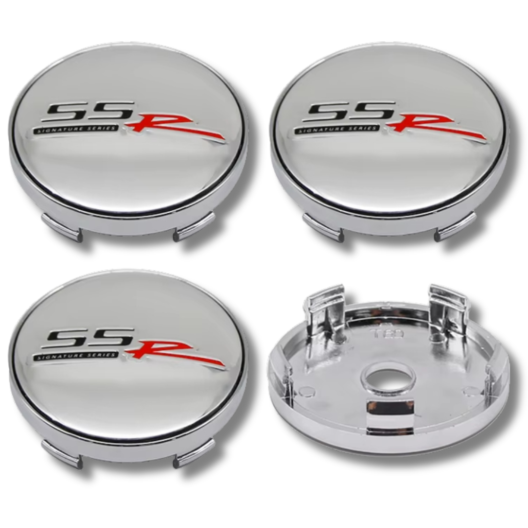 Chevrolet 60mm Silver plastic Centre Caps Set, set of 4, OEM 96452311