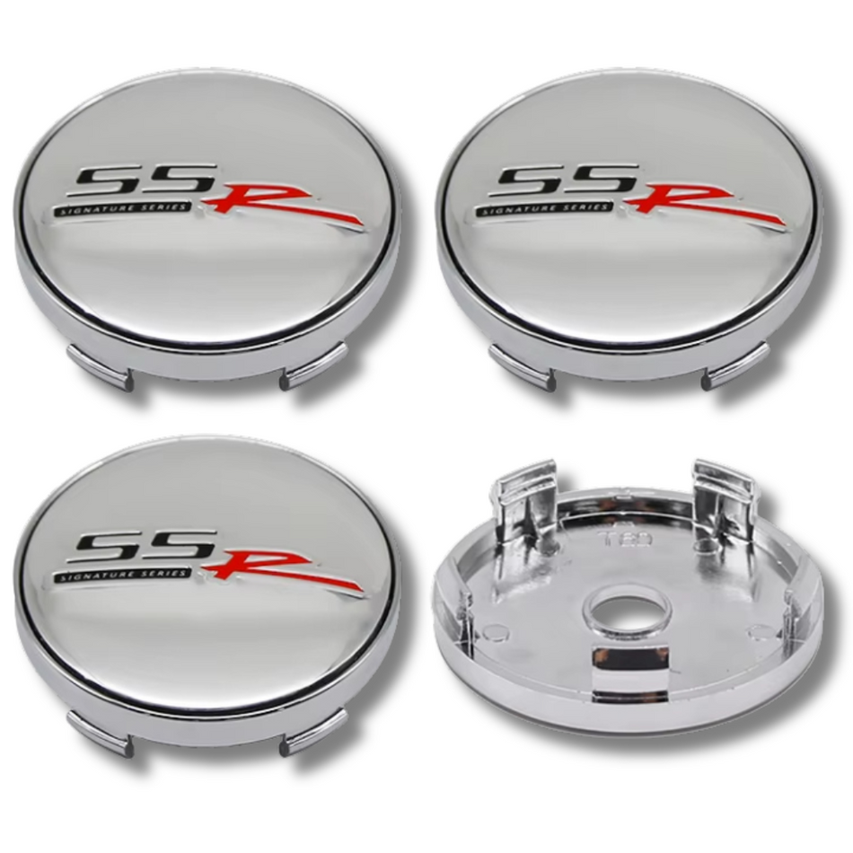 Chevrolet 60mm Silver plastic Centre Caps Set, set of 4, OEM 96452311
