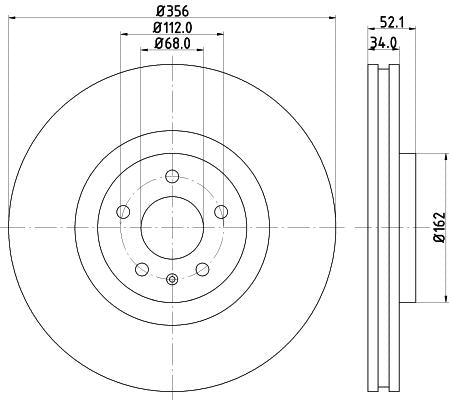 Hella Brake Disc for AUDI, OEM quality, OEM 4G0615301A - View 4
