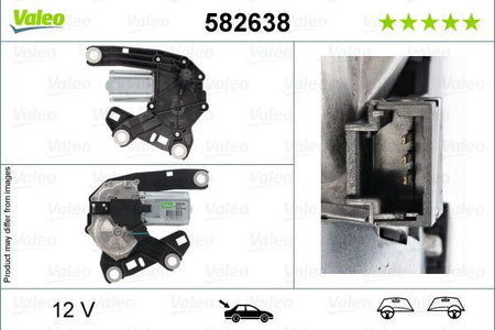 Valeo Left Rear Wiper Motor Left for Vauxhall, Citroen & more, OEM quality, OEM 9809816380, MPN 582638